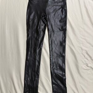 SPANX Black Faux Leather Leggings